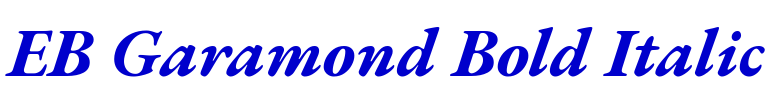 EB Garamond Bold Italic fuente
